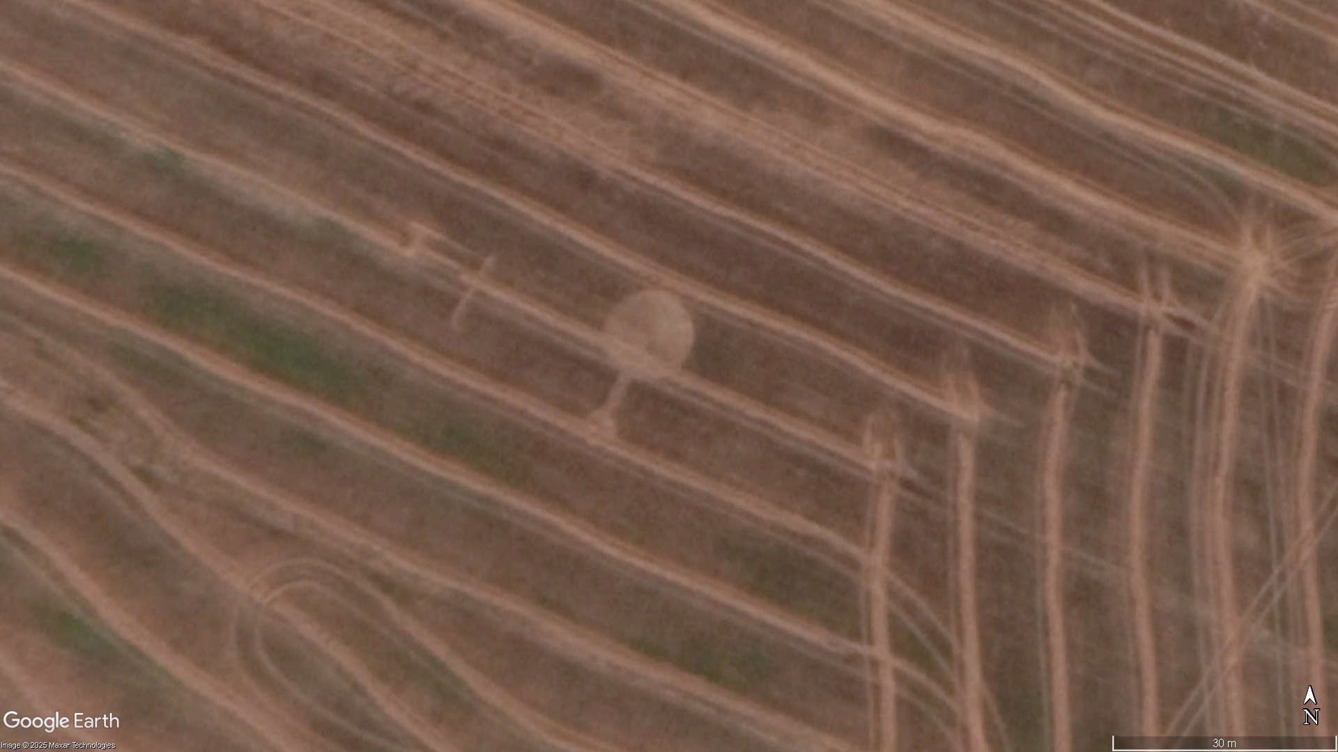 Houndean Bottom Lewes, East Sussex crop circle, aerial photo 2