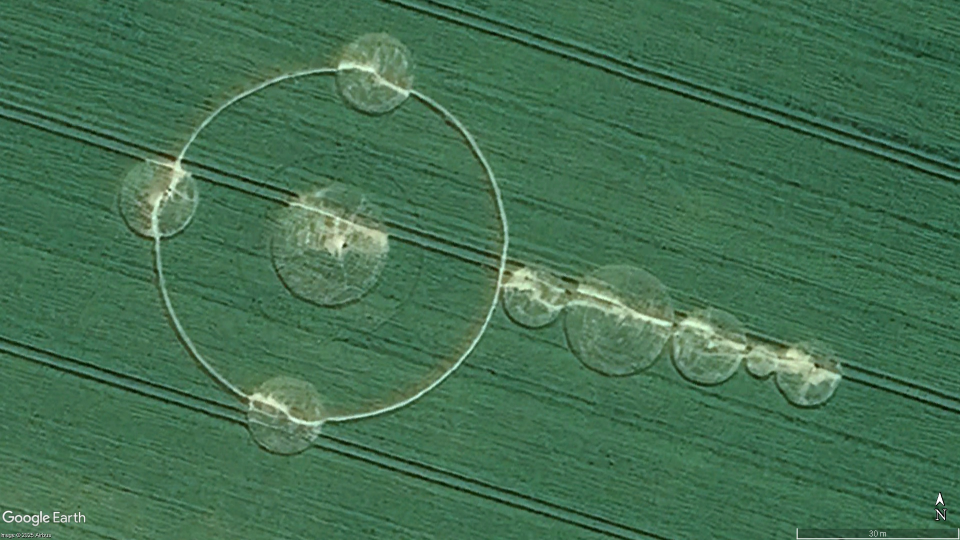 Wilton Windmill, Wiltshire crop circle, aerial photo 47